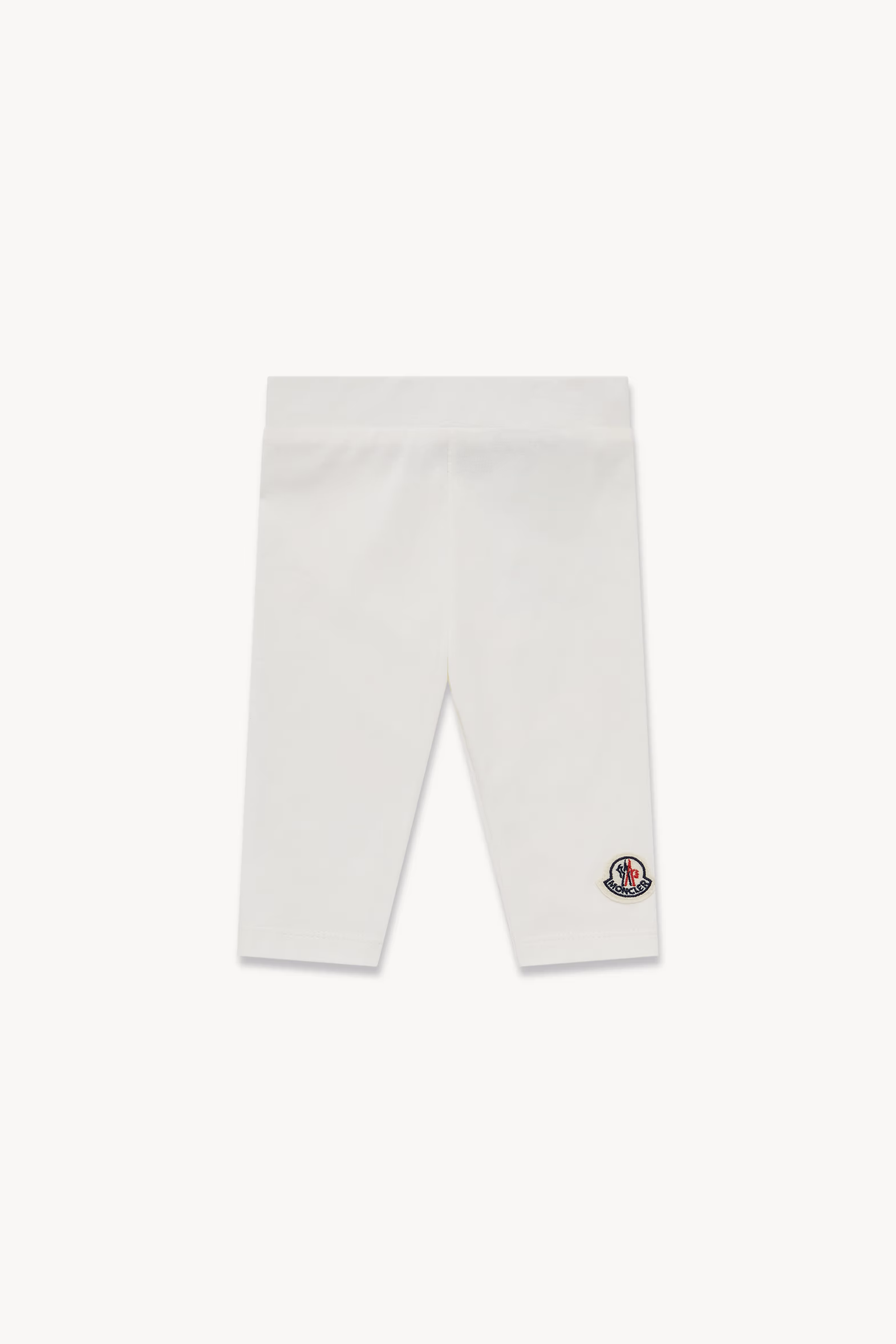 Cotton Leggings Girl White Moncler 0